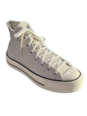 Converse All Star High-Top Sneakers White Canvas Size 9 Classic Casual Lace-Up